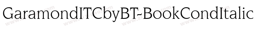GaramondITCbyBT-BookCondItalic字体转换