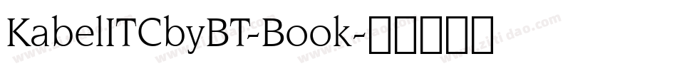 KabelITCbyBT-Book字体转换
