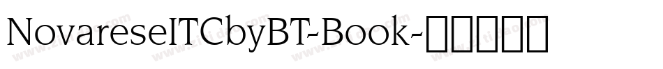 NovareseITCbyBT-Book字体转换