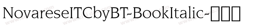 NovareseITCbyBT-BookItalic字体转换