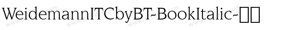 WeidemannITCbyBT-BookItalic字体转换