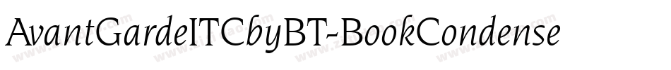 AvantGardeITCbyBT-BookCondensed字体转换