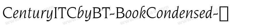 CenturyITCbyBT-BookCondensed字体转换
