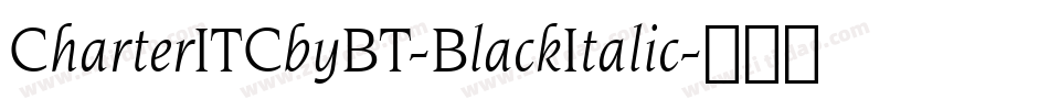 CharterITCbyBT-BlackItalic字体转换