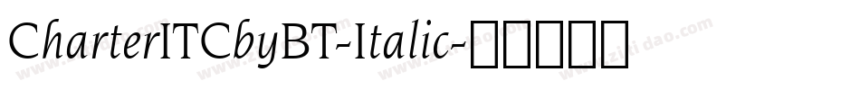 CharterITCbyBT-Italic字体转换