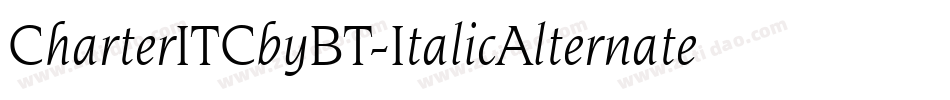 CharterITCbyBT-ItalicAlternate字体转换