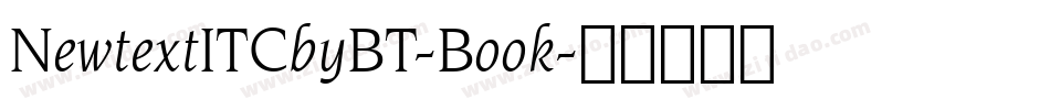 NewtextITCbyBT-Book字体转换