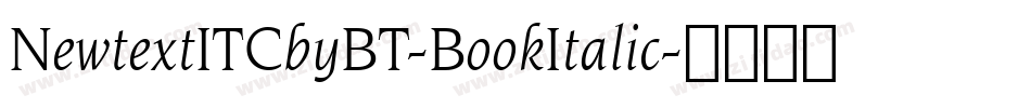 NewtextITCbyBT-BookItalic字体转换