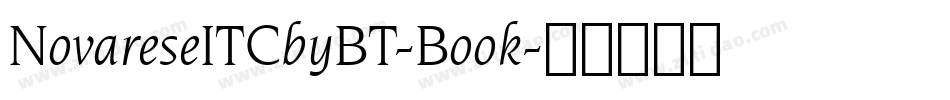 NovareseITCbyBT-Book字体转换
