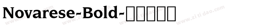 Novarese-Bold字体转换