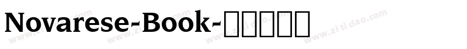 Novarese-Book字体转换