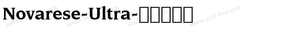 Novarese-Ultra字体转换