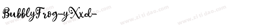 BubblyFrog-yXxd字体转换