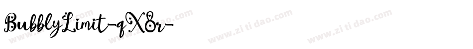 BubblyLimit-qX8r字体转换