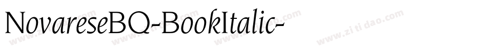 NovareseBQ-BookItalic字体转换
