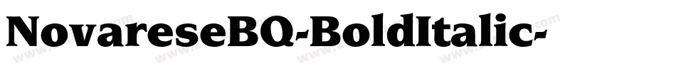 NovareseBQ-BoldItalic字体转换