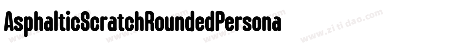 AsphalticScratchRoundedPersonalUse-BPox字体转换