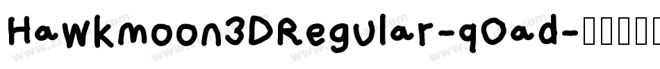 Hawkmoon3DRegular-qOad字体转换
