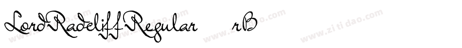 LordRadcliffRegular-10rB字体转换