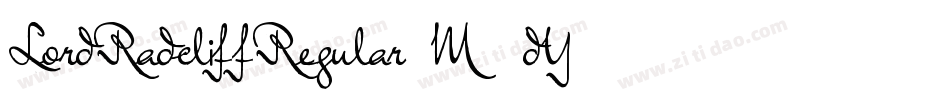 LordRadcliffRegular-M5dY字体转换