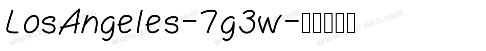 LosAngeles-7g3w字体转换