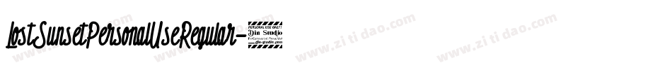 LostSunsetPersonalUseRegular-6AV1字体转换