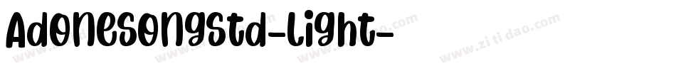 AdoneSongStd-Light字体转换