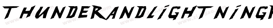 ThunderAndLightningRegular-X0y9字体转换