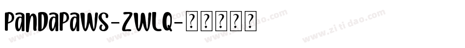 PandaPaws-ZwLq字体转换