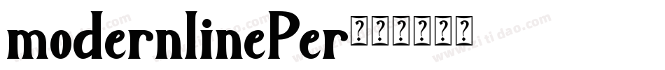 modernlinePer字体转换
