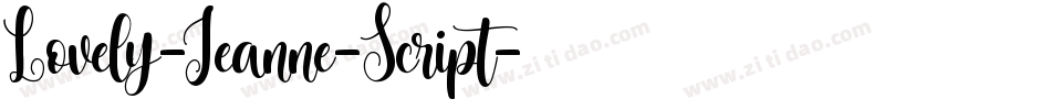 Lovely-Jeanne-Script字体转换