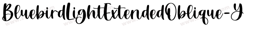 BluebirdLightExtendedOblique-YBo8字体转换