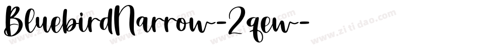 BluebirdNarrow-2qew字体转换