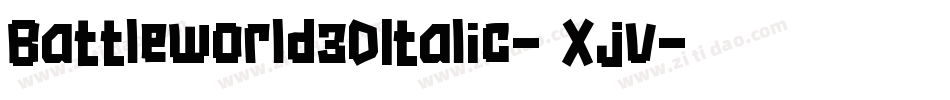 Battleworld3DItalic-0Xjv字体转换