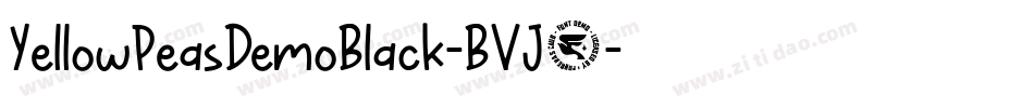 YellowPeasDemoBlack-BVJ5字体转换