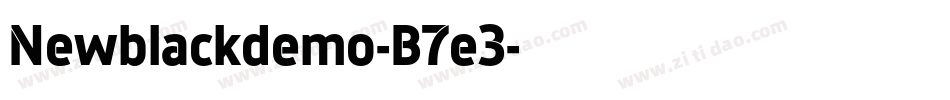 Newblackdemo-B7e3字体转换