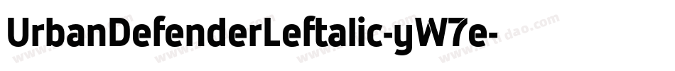 UrbanDefenderLeftalic-yW7e字体转换