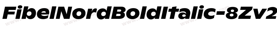 FibelNordBoldItalic-8Zv2字体转换