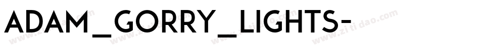 adam_gorry_lights字体转换