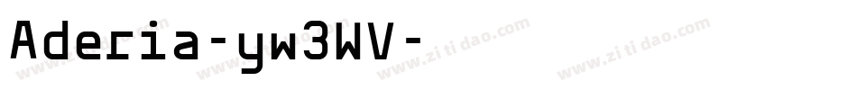 Aderia-yw3WV字体转换