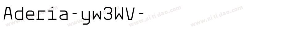 Aderia-yw3WV字体转换