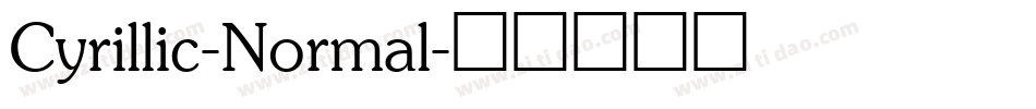 Cyrillic-Normal字体转换
