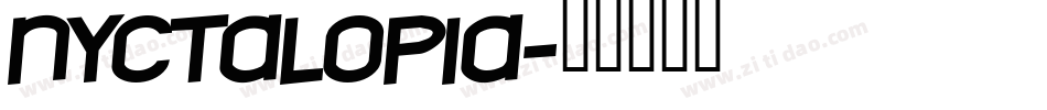 NYCTALOPIA字体转换