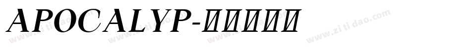 APOCALYP字体转换