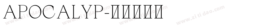 APOCALYP字体转换