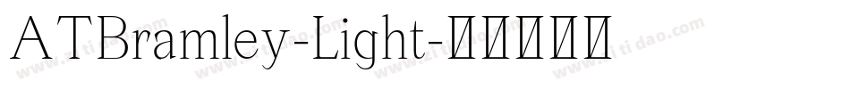 ATBramley-Light字体转换