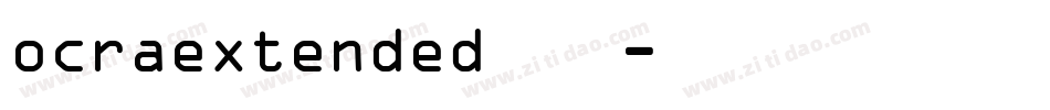 ocraextended字体字体转换