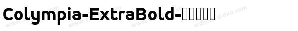 Colympia-ExtraBold字体转换