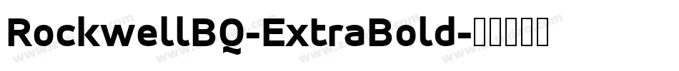 RockwellBQ-ExtraBold字体转换