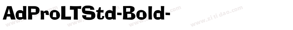 AdProLTStd-Bold字体转换